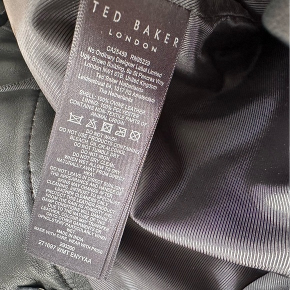 TED BAKER Genuine Leather Pants NEW WITHOUT TAGS SIZE 2 - Picture 8 of 15